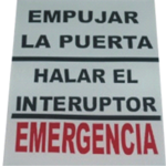 ACRILICO AVISO EMERGENCIA