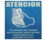 ACRILICO AVISO SILLA EXCLUSIVA INCAPACITADOS